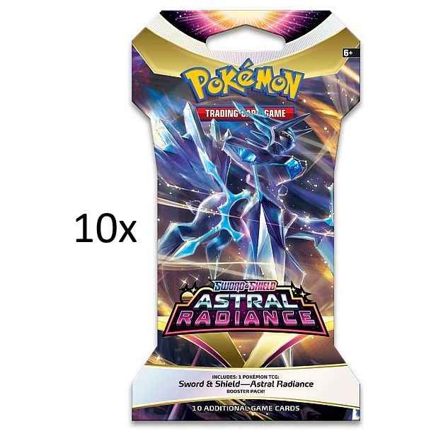 10x Pokemon Sleeved Booster Packs - Sword & Shield Astral Radiance