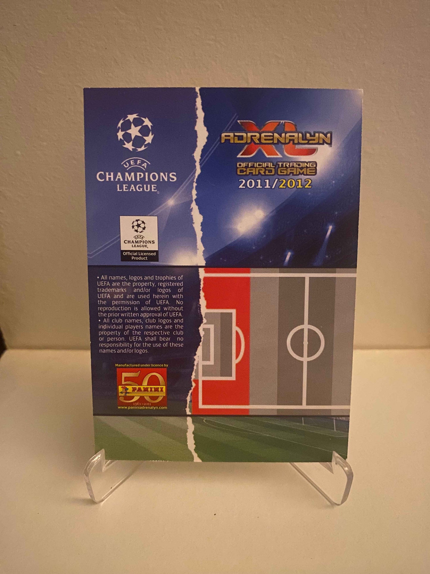 Fodbold kort Panini Adrenalyn XL UEFA Champions League 2011/2012 - Arsenal Thomas Vermaelen - Pokedexet