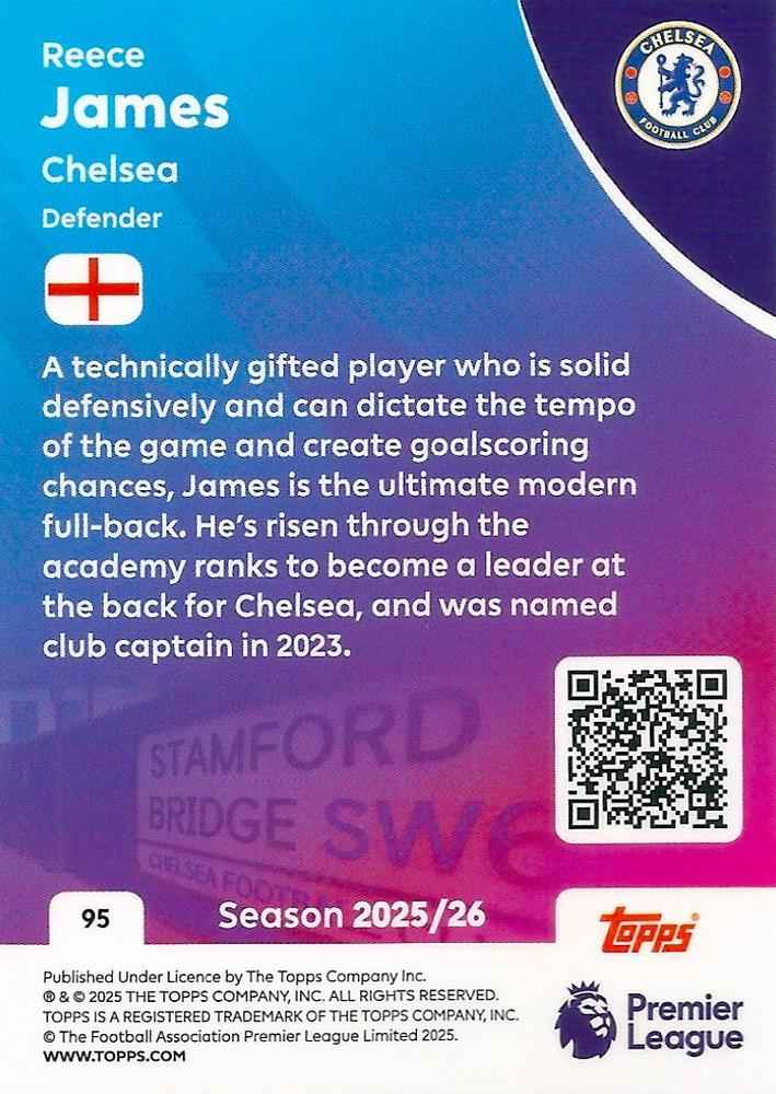 Fodbold kort Topps Premier League 2025/2026 - Chelsea Reece James