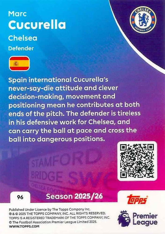 Fodbold kort Topps Premier League 2025/2026 - Chelsea Marc Cucurella