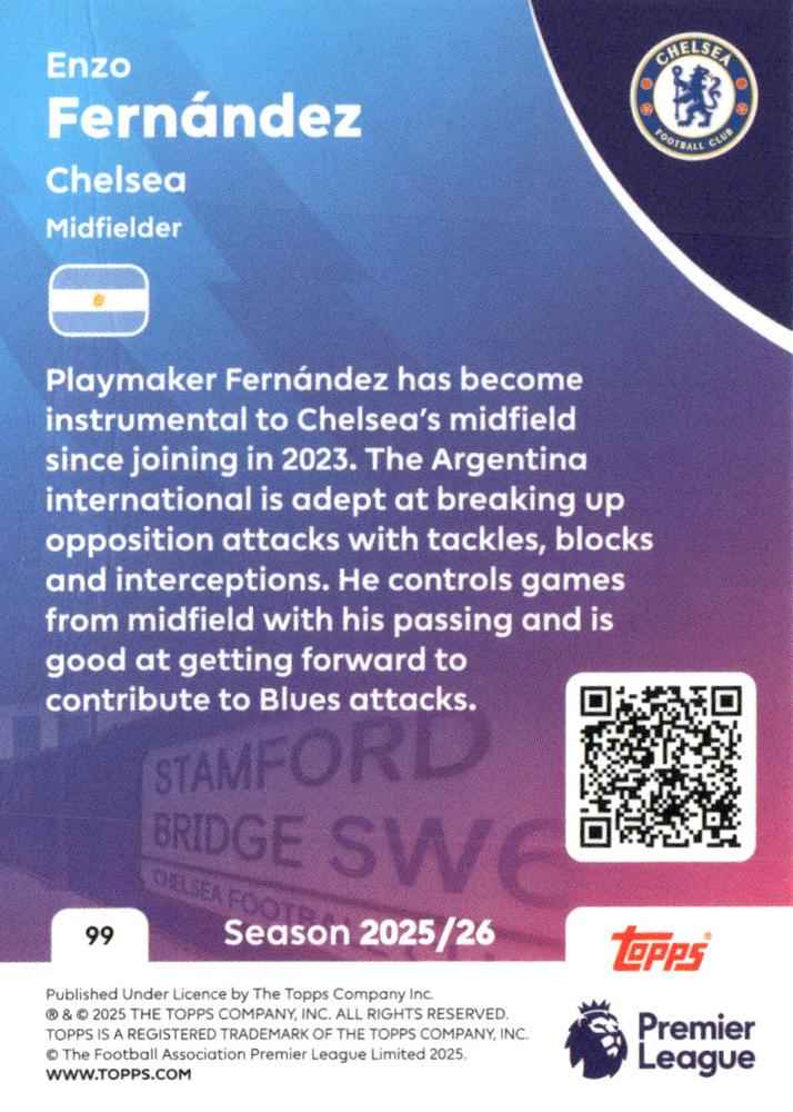 Fodbold kort Topps Premier League 2025/2026 - Chelsea Enzo Fernandez