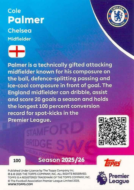 Fodbold kort Topps Premier League 2025/2026 - Chelsea Cole Palmer