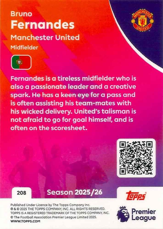Fodbold kort Topps Premier League 2025/2026 - Manchester United Bruno Fernandes