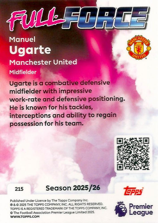 Fodbold kort Topps Premier League 2025/2026 - Full Force Manuel Ugarte - Pokedexet