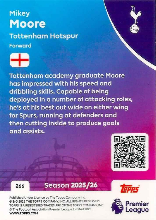Fodbold kort Topps Premier League 2025/2026 - Tottenham Mikey Moore