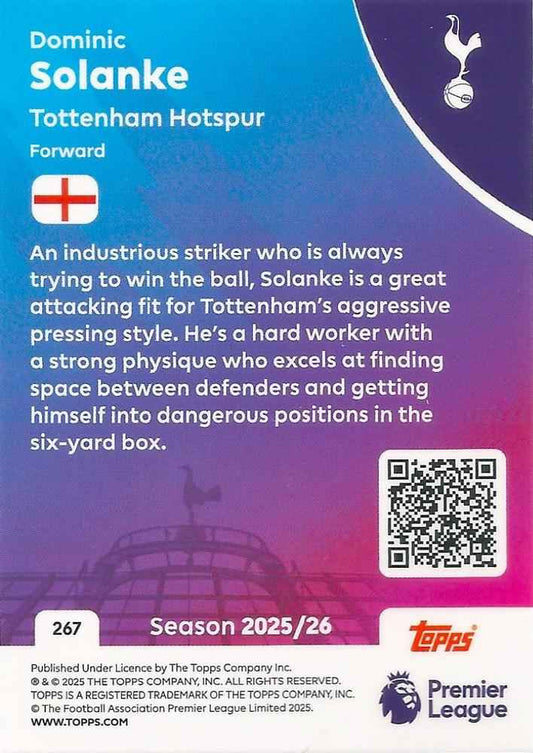 Fodbold kort Topps Premier League 2025/2026 - Tottenham Dominic Solanke