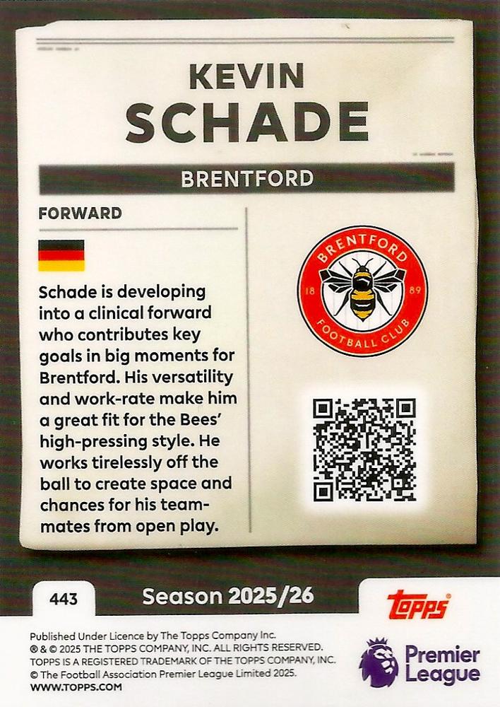 Fodbold kort Topps Premier League 2025/2026 - Headlines Kevin Schade - Pokedexet