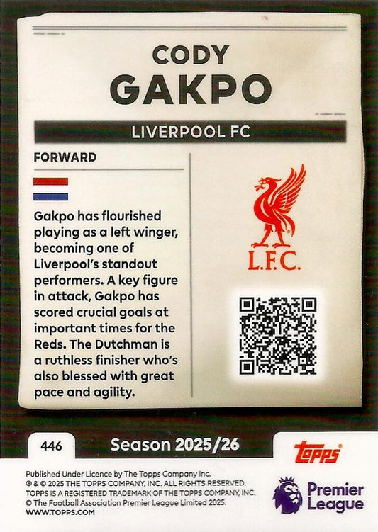 Fodbold kort Topps Premier League 2025/2026 - Headlines Cody Gakpo - Pokedexet
