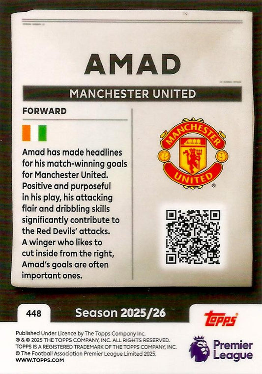 Fodbold kort Topps Premier League 2025/2026 - Headlines Amad - Pokedexet