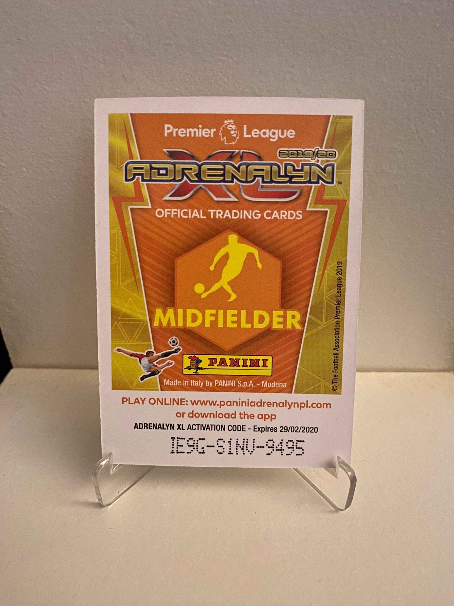 Fodbold kort Panini Adrenalyn XL Premier League 2019/2020 - Norwich Onel Hernandez - Pokedexet