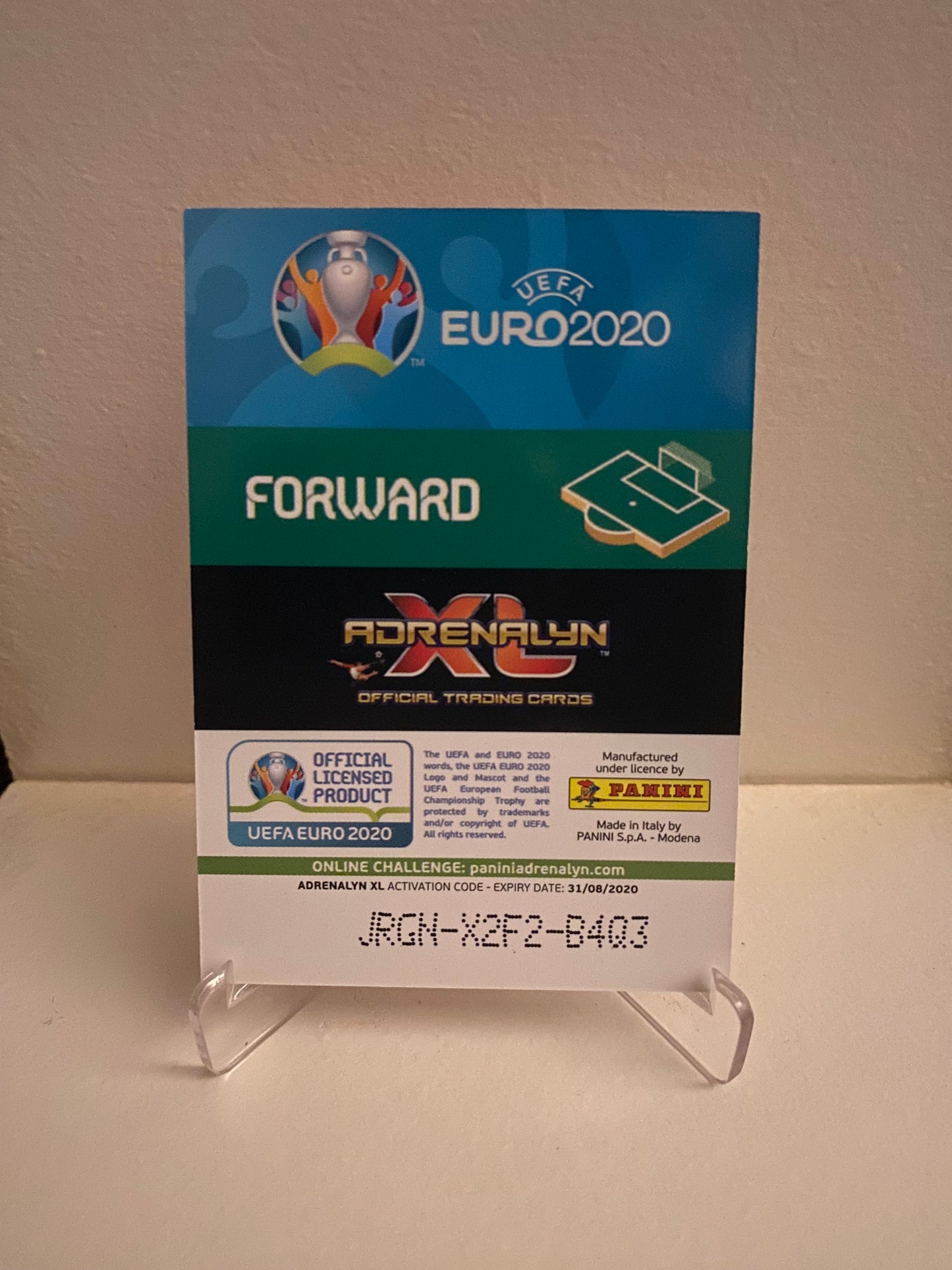 Fodbold kort Panini Adrenalyn XL UEFA EURO 2020 - Danmark Martin Braithwaite - Pokedexet