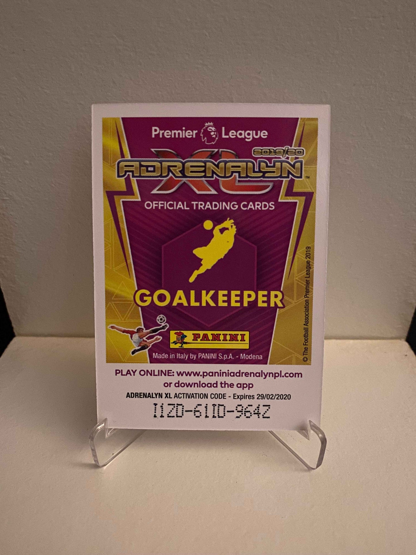 Fodbold kort Panini Adrenalyn XL Premier League 2019/2020 - Chelsea Kepa Arrizabalaga - Pokedexet