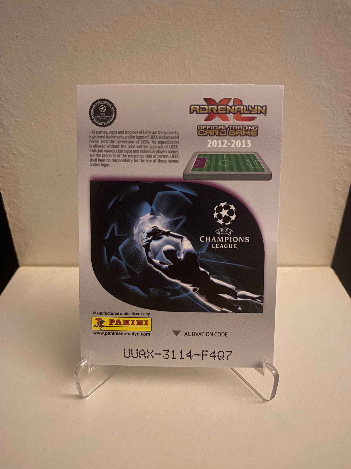 Fodbold kort Panini Adrenalyn XL UEFA Champions League 2012/2013 - Paris Saint Germain Salvatore Sirigu - Pokedexet