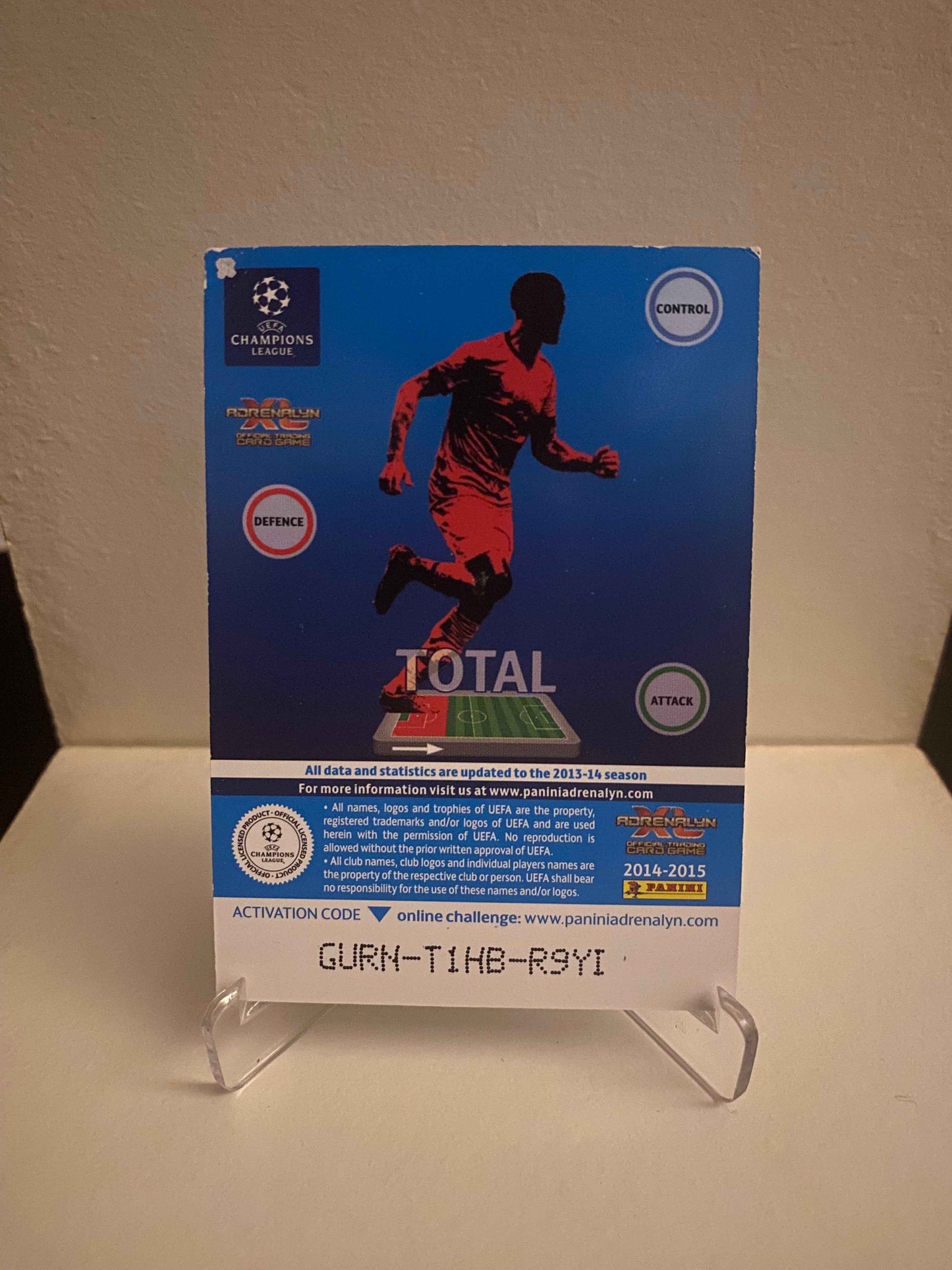 Fodbold kort Panini Adrenalyn XL UEFA Champions League 2014/2015 - Paris Saint Germain Thiago Silva - Pokedexet