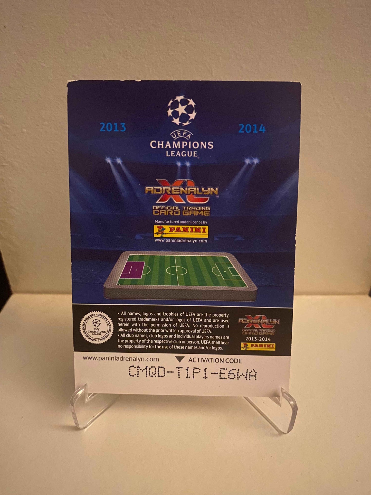 Fodbold kort Panini Adrenalyn XL UEFA Champions League 2013/2014 - Marseille Steve Mandanda - Pokedexet