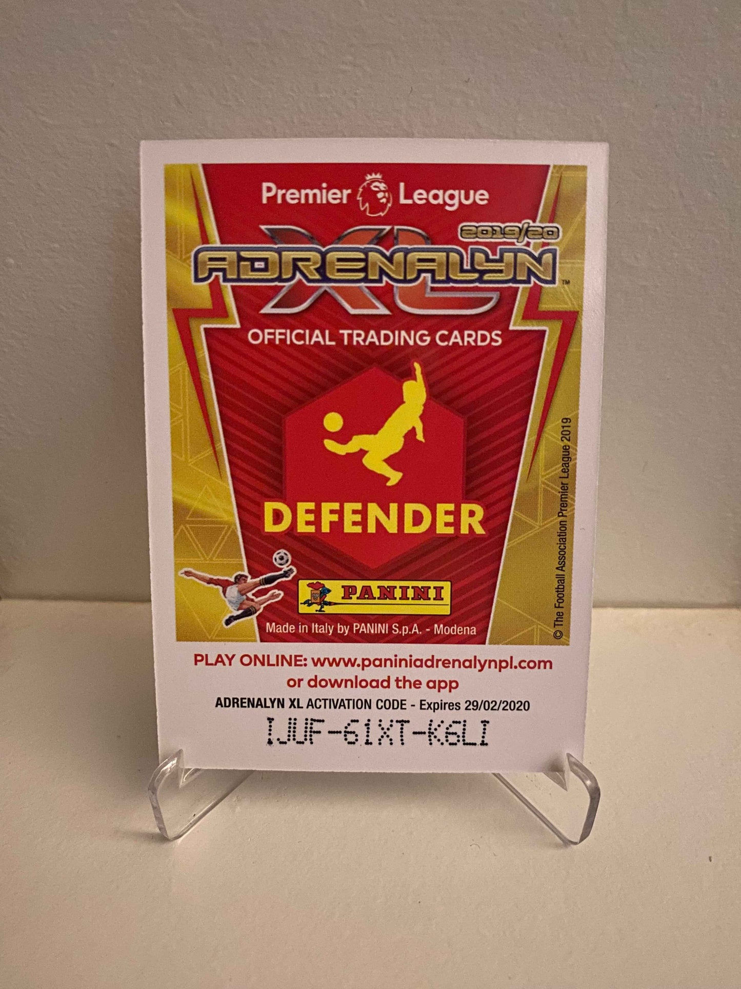 Fodbold kort Panini Adrenalyn XL Premier League 2019/2020 - Crystal Palace Jeffrey Schlupp - Pokedexet