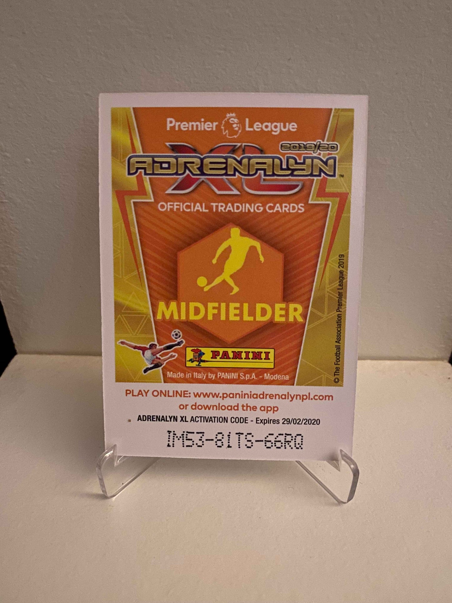 Fodbold kort Panini Adrenalyn XL Premier League 2019/2020 - Brighton Beram Kayal - Pokedexet