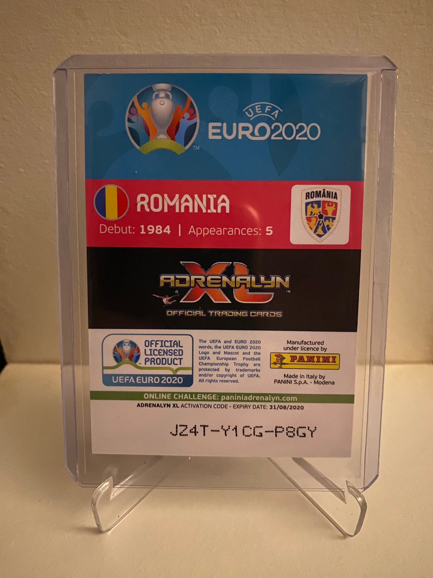 Fodbold kort Panini Adrenalyn XL UEFA EURO 2020 - Rumænien Slutspilshold Holofoil - Pokedexet