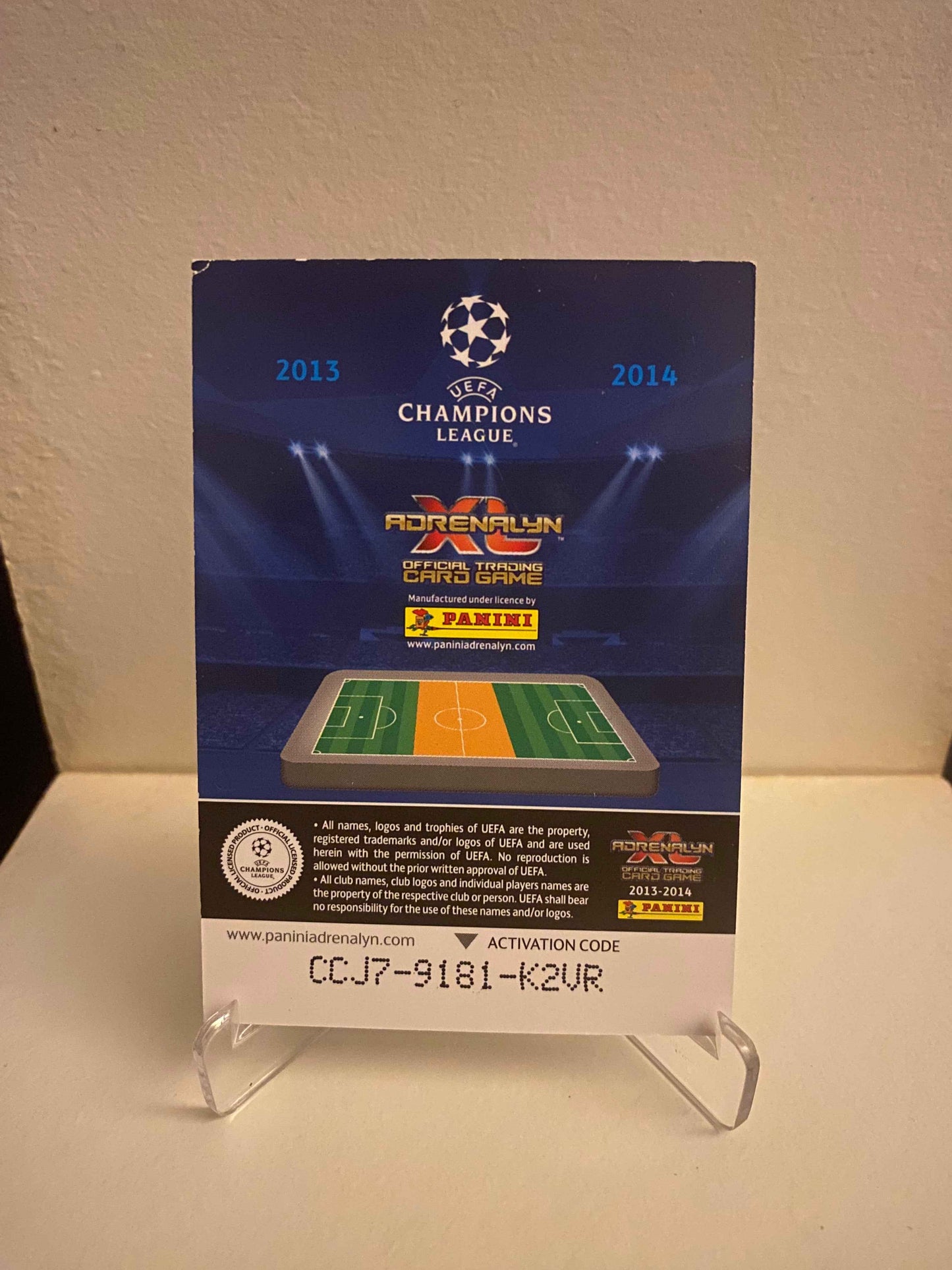 Fodbold kort Panini Adrenalyn XL UEFA Champions League 2013/2014 - Chelsea Eden Hazard - Pokedexet