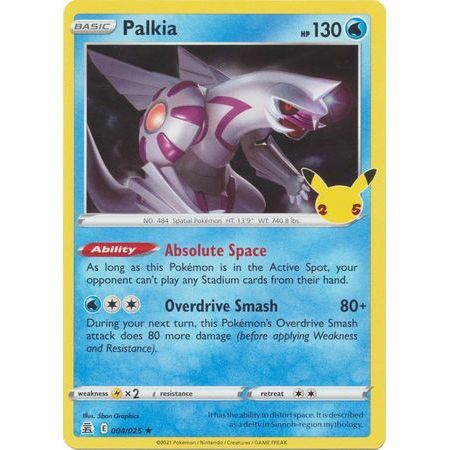 Pokemon kort Celebrations 25 - Palkia Holofoil (4/25) - Pokedexet