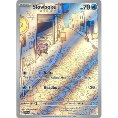 Pokemon kort Scarlet & Violet Base Set - Slowpoke Art Rare (204/198) - Pokedexet