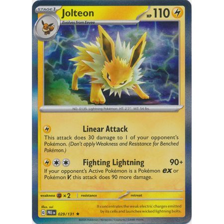 Pokemon kort Scarlet & Violet Prismatic Evolutions - Jolteon Holofoil (29/131) - Pokedexet