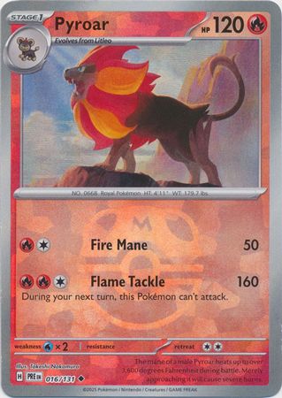 Pokemon Scarlet & Violet Prismatic Evolutions Pyroar Master Ball (16/131)