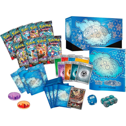 Pokemon Scarlet & Violet Stellar Crown Elite Trainer Box indhold