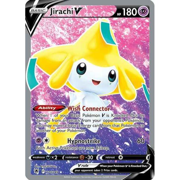 Pokemon kort Sword & Shield Astral Radiance - Jirachi V Full Art (170/189) - Pokedexet