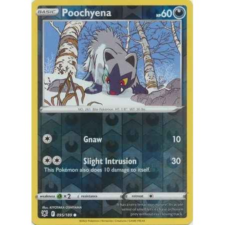Pokemon kort Sword & Shield Astral Radiance - Poochyena Reverse Holofoil (95/189) - Pokedexet
