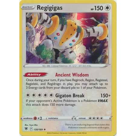 Pokemon kort Sword & Shield Astral Radiance - Regigigas Holofoil (130/189) - Pokedexet