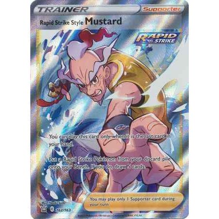 Pokemon kort Sword & Shield Battle Styles - Rapid Strike Style Mustard Full Art (162/163) - Pokedexet