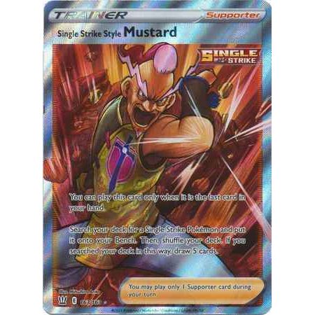 Pokemon kort Sword & Shield Battle Styles - Single Strike Style Mustard Full Art (163/163) - Pokedexet