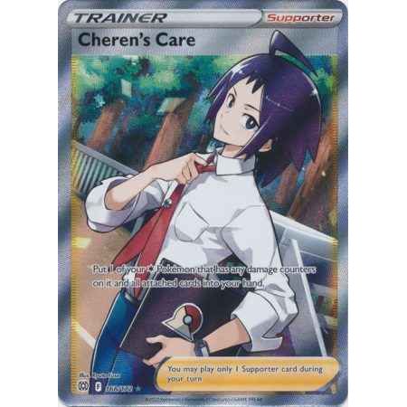 Pokemon kort Sword & Shield Brilliant Stars - Cheren´s Care Full Art (168/172) - Pokedexet