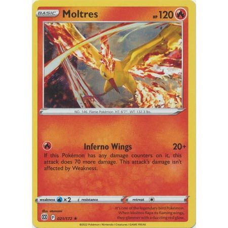 Pokemon kort Sword & Shield Brilliant Stars - Moltres Holofoil (21/172) - Pokedexet