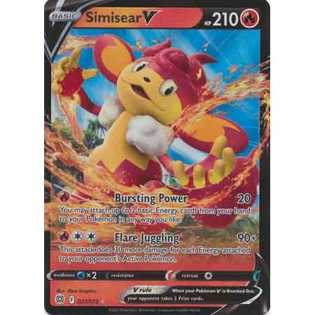 Pokemon kort Sword & Shield Brilliant Stars - Simisear V (27/172) - Pokedexet
