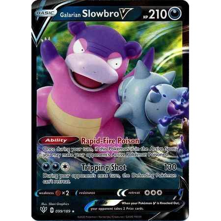 Pokemon kort Sword & Shield Darkness Ablaze - Galarian Slowbro V (99/189) - Pokedexet
