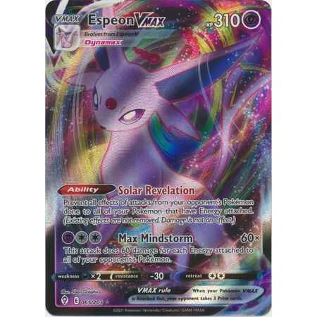 Pokemon kort Sword & Shield Evolving Skies - Espeon VMAX (65/203) - Pokedexet