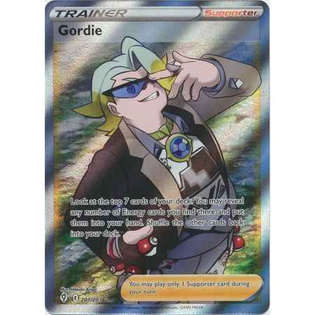 Pokemon kort Sword & Shield Evolving Skies - Gordie Full Art (201/203) - Pokedexet