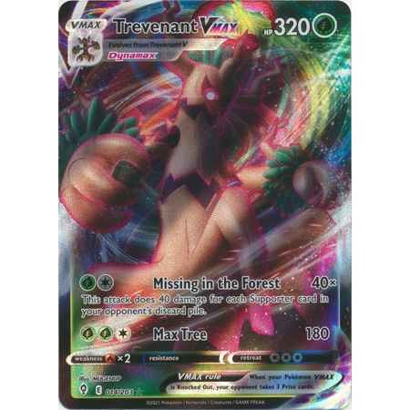 Pokemon kort Sword & Shield Evolving Skies - Trevenant VMAX (14/203) - Pokedexet