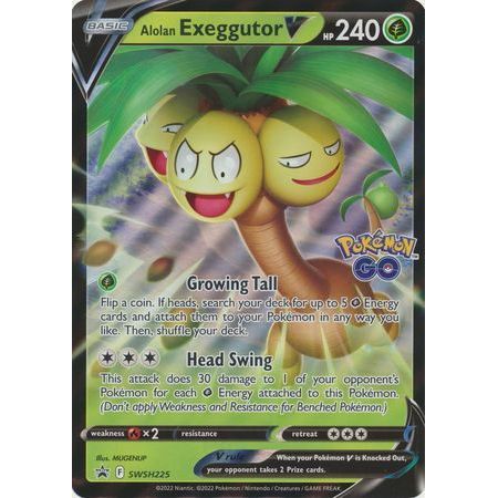 Pokemon kort Sword & Shield Promo - Alolan Exeggutor V (225) - Pokedexet