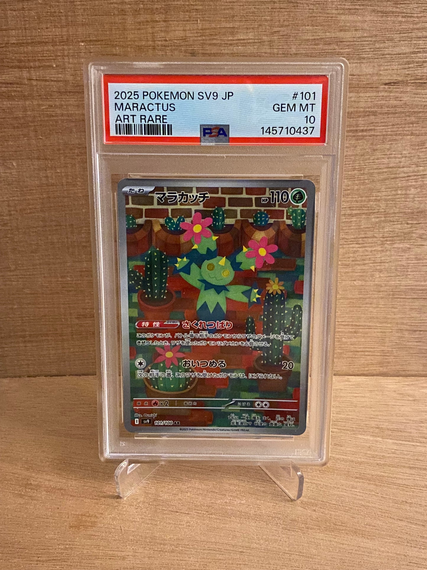 Japansk Pokemon kort - Scarlet & Violet Battle Partners - Maractus #101 - PSA 10