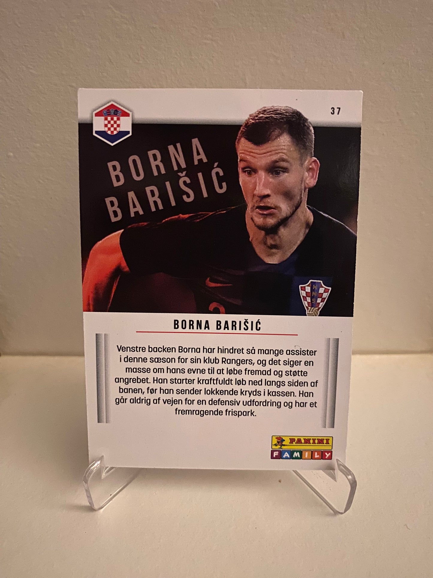 Fodbold kort Panini Family EURO 2020 - Kroatien Borna Barisic - Pokedexet