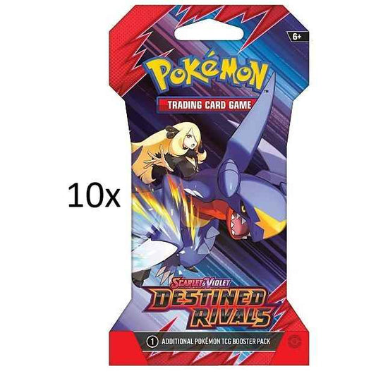 10x Pokemon Sleeved Booster Packs - Scarlet & Violet Destined Rivals