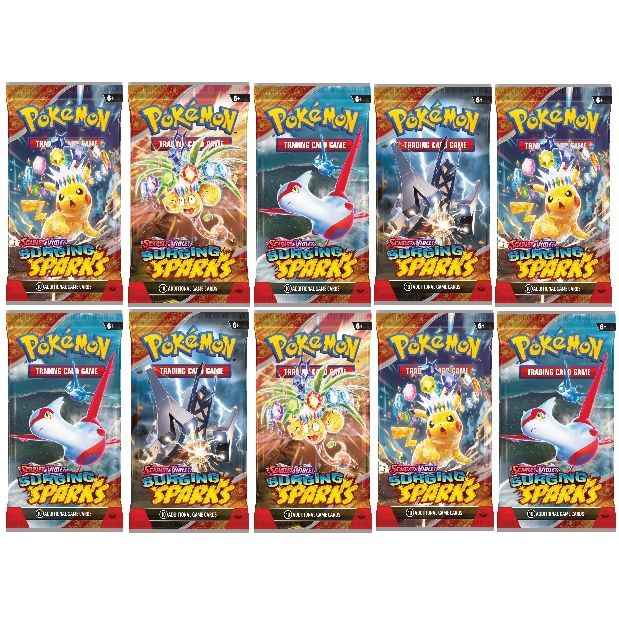 10x Pokemon Booster Packs - Scarlet & Violet Surging Sparks - Pokedexet