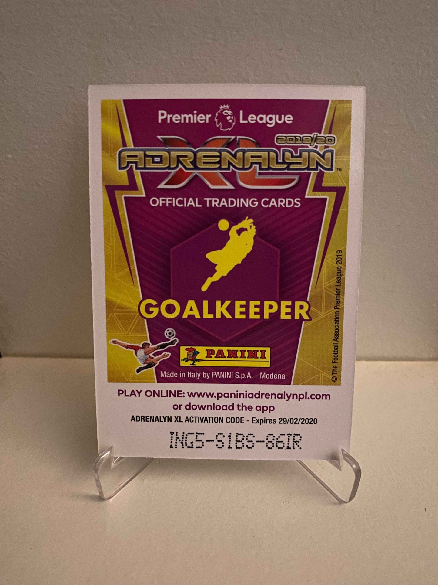 Fodbold kort Panini Adrenalyn XL Premier League 2019/2020 - Everton Jordan Pickford - Pokedexet