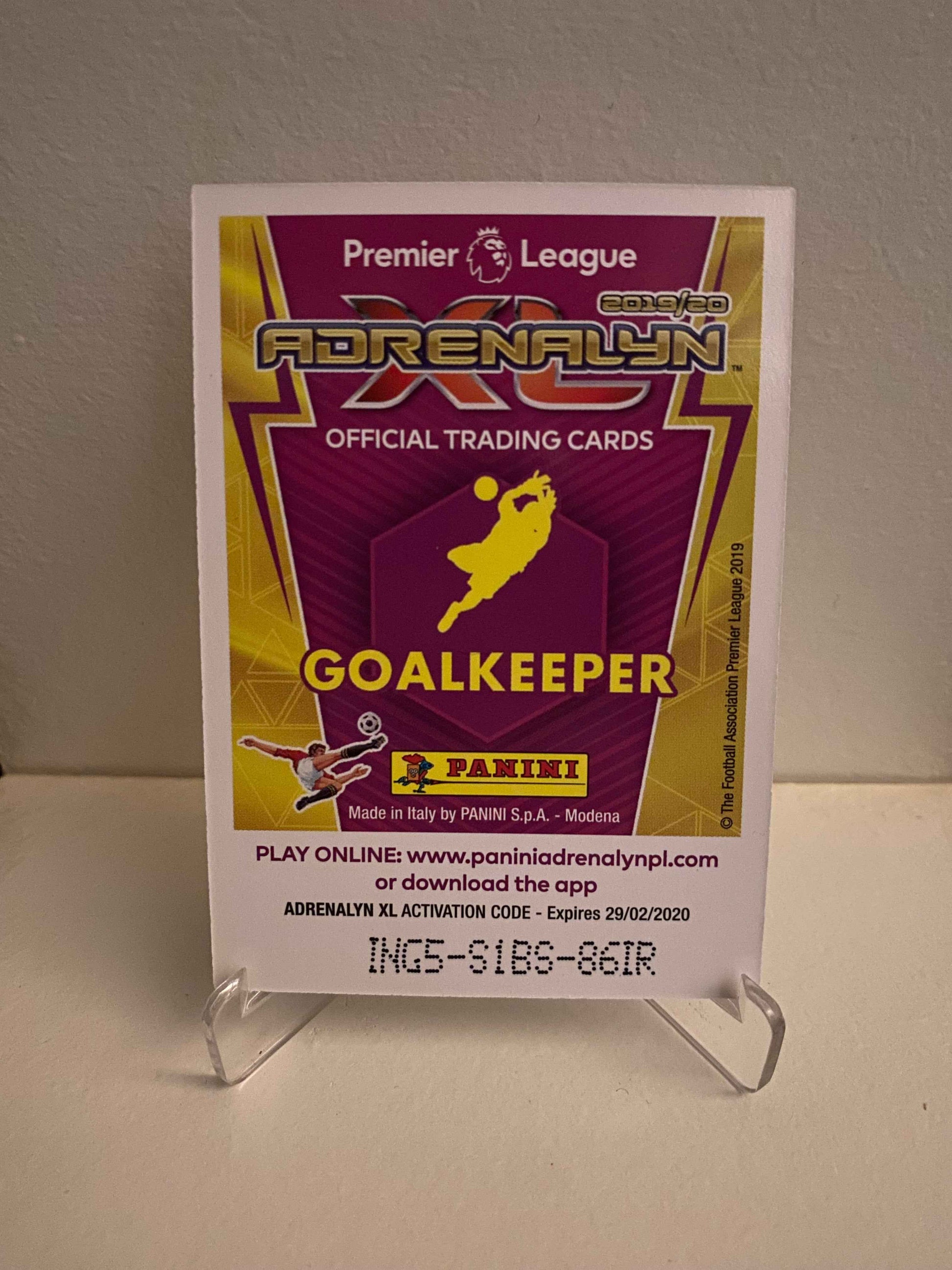 Fodbold kort Panini Adrenalyn XL Premier League 2019/2020 - Everton Jordan Pickford - Pokedexet