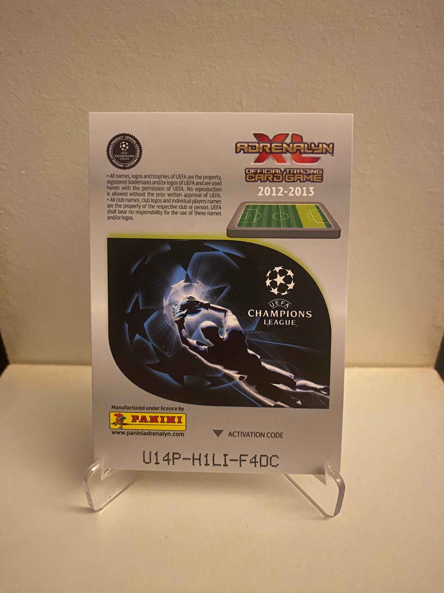 Fodbold kort Panini Adrenalyn XL UEFA Champions League 2012/2013 - Manchester City Carlos Tevez - Pokedexet