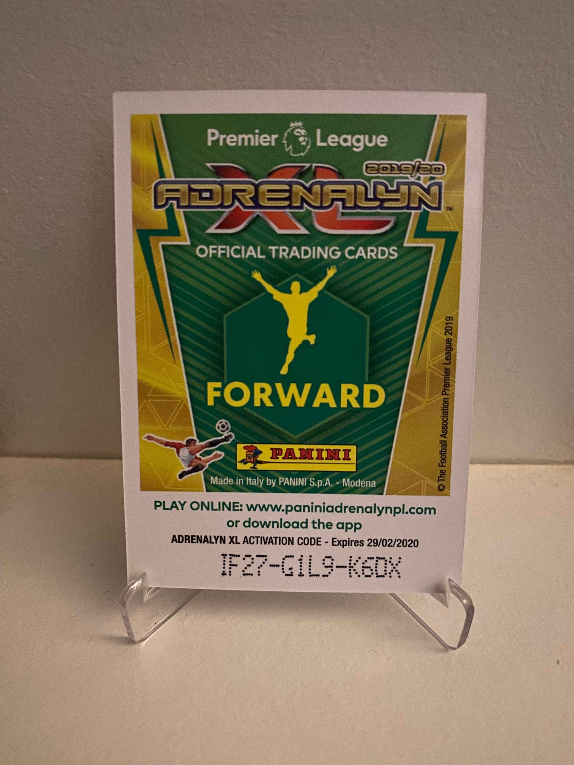 Fodbold kort Panini Adrenalyn XL Premier League 2019/2020 - Crystal Palace Jordan Ayew - Pokedexet