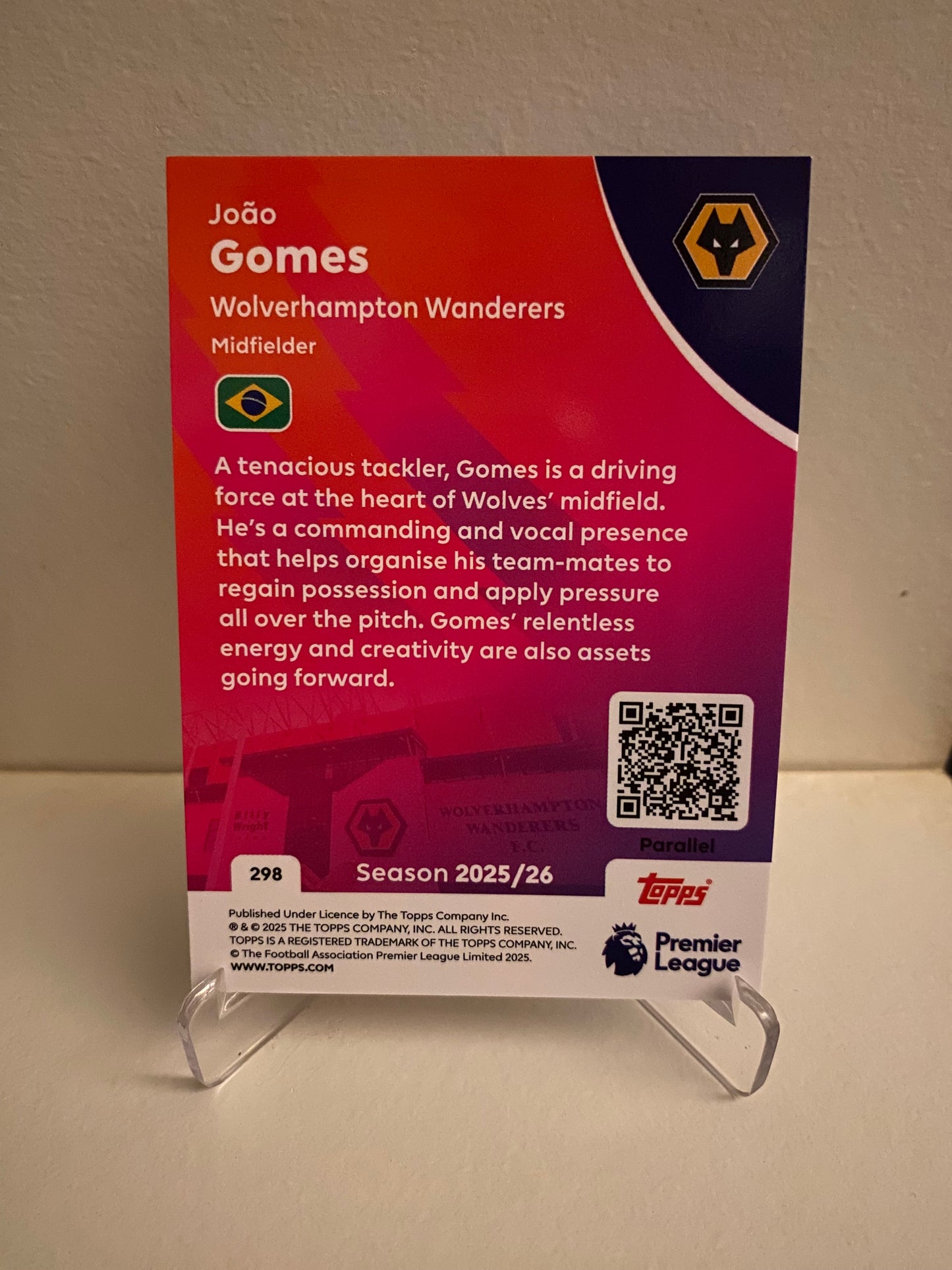 Topps Premier League 2025/2026 - Blue Parallel Joao Gomes